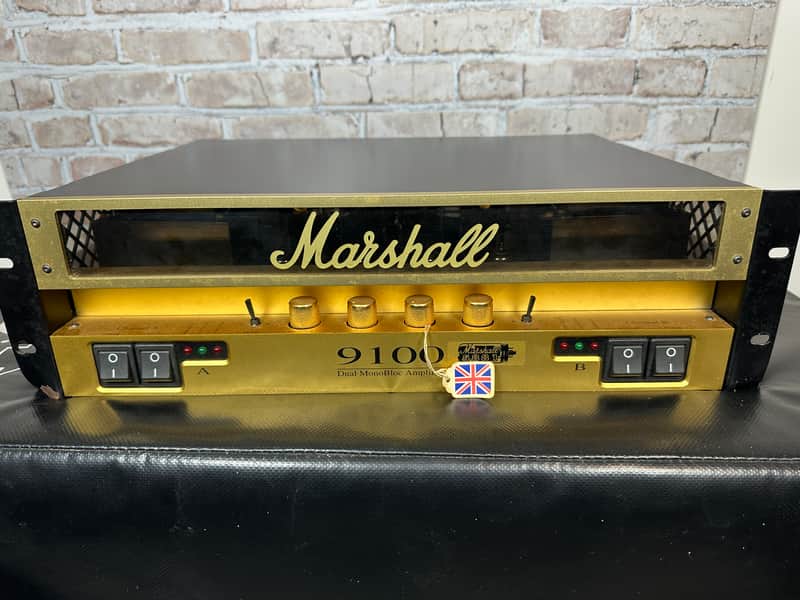 Marshall 9100 Dual Monobloc Guitar Power Amp 50 x 50 watt 1994 - Gold / Black image 1