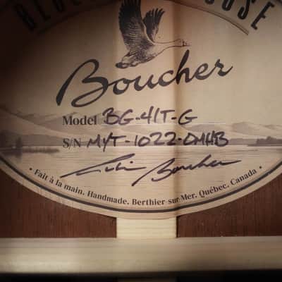 *New 2026 Model* Boucher BG-41T-G Torrefied Adirondack/Torrefied Mahogany Bluegrass Goose Gold Pack OM Hybrid Acoustic Guitar #1022 image 5