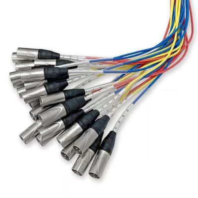 24 Channel Pro Audio XLR TRS Combo Splitter Snake Cable - 3' and 10' XLR trunks image 2
