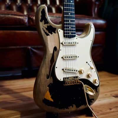 Constantin Guitars Sweetcaster Custom BLK1 Thinline 2025 - Black Relic image 2
