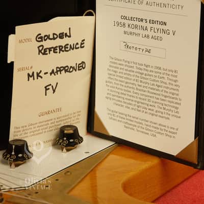 2021 Gibson Collector's Edition 1958 Flying V + Explorer set Korina Murphy Lab PROTOTYPE image 13