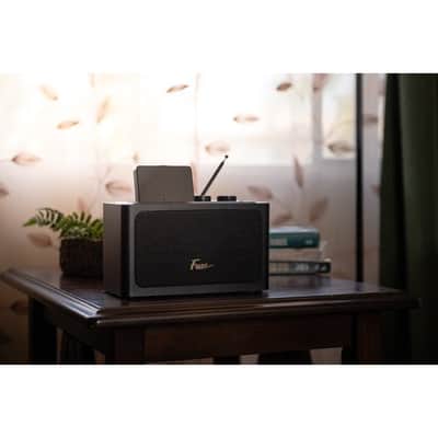 Fuse Zide Vintage Retro LCD Alarm Clock Radio Bluetooth Speaker - Black image 6
