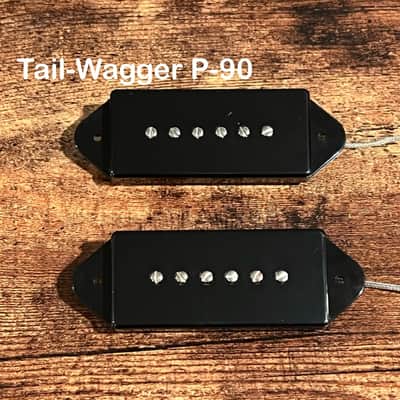 Good Land Pickups: Tail-Wagger P-90 Alnico 5- Dogear Black Set image 1