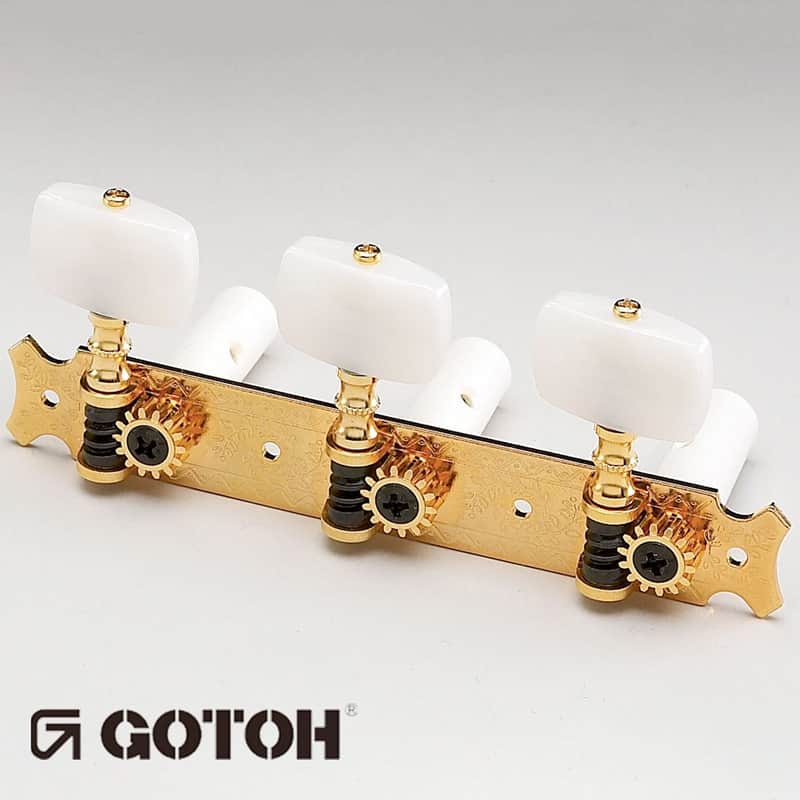 NEW Gotoh 35G620-1W Classical Guitar Tuning Machine Heads Set with Screws - GOLD image 1