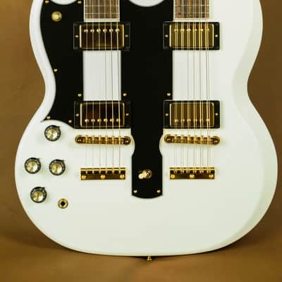 Gibson EDS-1275 Lefty Alpine White Left Handed Double Neck Electric Guitar image 1