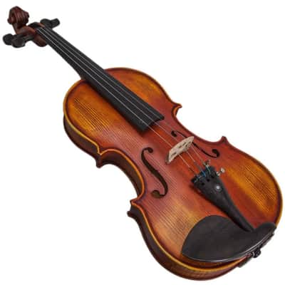 Paititi 4/4 Intermediate Violin Outfit | Hand-Carved Violin with Case, Bow & Accessories – Red-Brown Satin Finish image 2