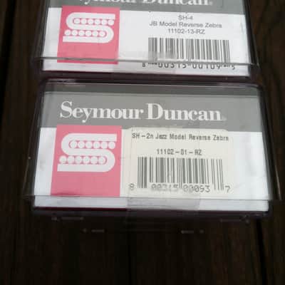 Seymour Duncan JB Jazz Hot Rodded Pickup Set Humbucker SH-4 SH-2n Reverse Zebra image 3
