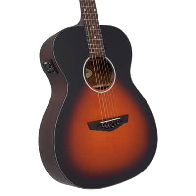 D'Angelico DAPLSOMSVSBCP PREMIER TAMMANY LS OM Body Mahogany Laminated Mahogany Scarf Neck 6-String Acoustic-Electric Guitar image 2