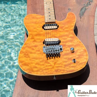 Classic 1990 Fender Japan - Custom “Order Made” Telecaster Amber Finish- Monster Quilt Top - Seymour Duncan Slash Pickups image 6