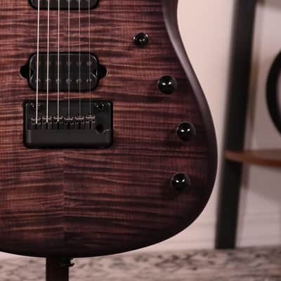 Musicman JP15 Electric Guitar - Roasted Maple Fingerboard, Flame Trans Black Burst image 3