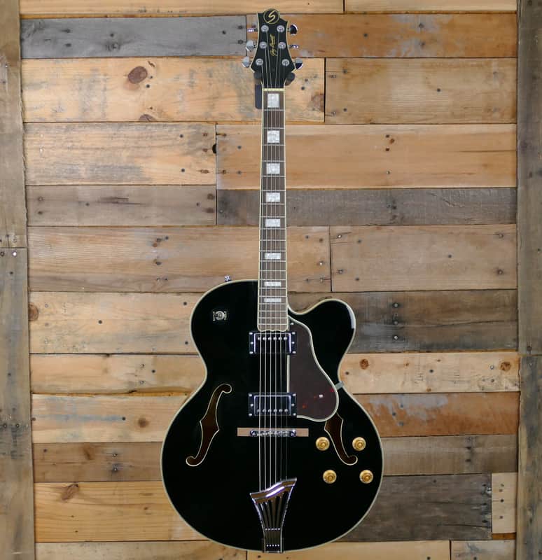 Samick JZ-1 Greg Bennett Hollow Body - Gloss Black W/Case | Reverb