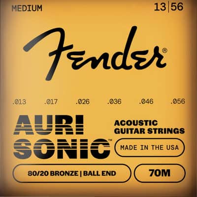 Fender 70M AuriSonic 80/20 Bronze Acoustic Guitar Strings Set - MEDIUM 13-56 image 6