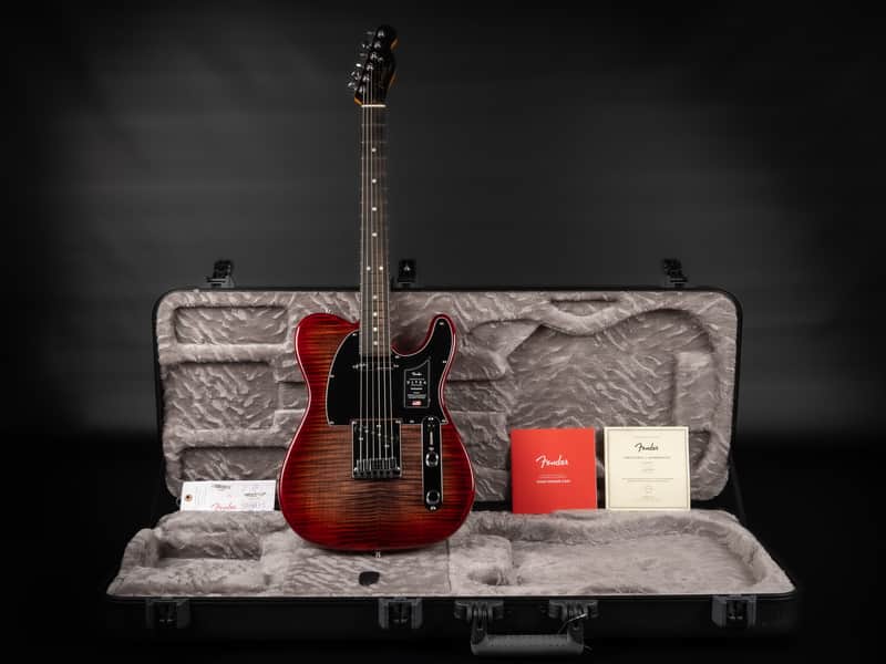 2023 Fender Limited Edition American Ultra Telecaster Plus Top EBY - Umbra Burst | USA Flamed Maple Top Streaked Ebony Fretboard Noiseless Pickups | CoA OHSC