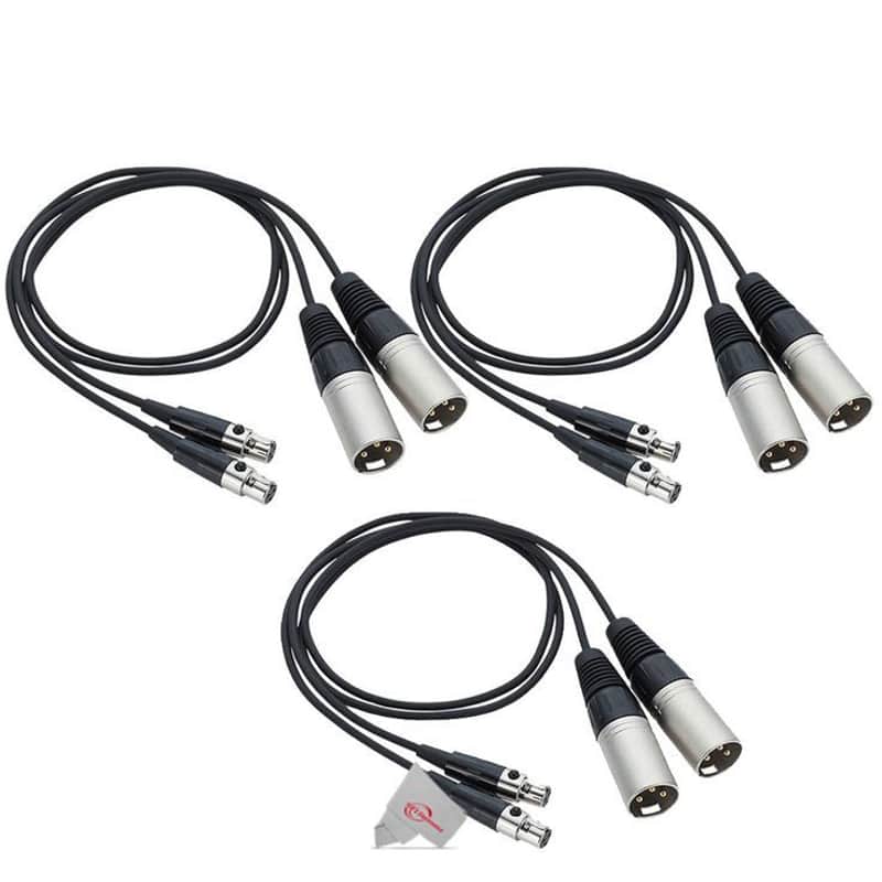 3x Zoom TXF-8 TA3 to XLR Cable (Pair) image 1