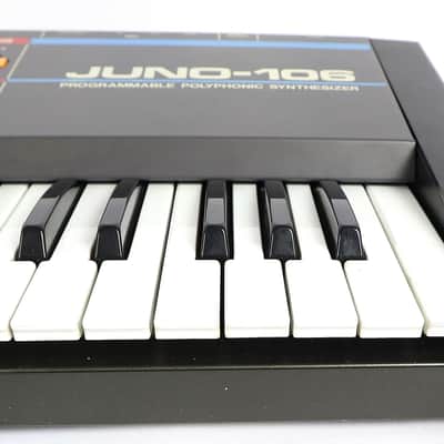 1985 Roland Japan Juno-106 Programmable Polyphonic Synthesizer Synth w/ Case image 7