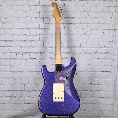 Fender Custom Shop 62 Stratocaster Heavy Relic Purple Sparkle / Black Paisley 2025 image 2
