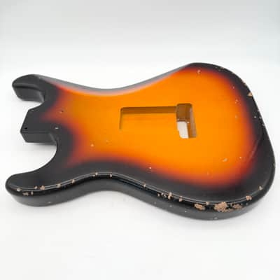 MJT Stratocaster Body Alder Relic Nitro Flame Top mjt6632 image 6