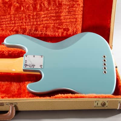 1997 Fender Roscoe Beck V 5-String Bass Teal Green Metallic OHSC image 7