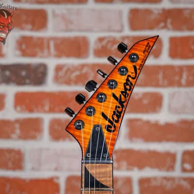 Jackson USA Custom Shop RR1 HS TOM Rhoads Flame Maple Slab Top Amber Lager Burst 2025 w/OHSC image 9