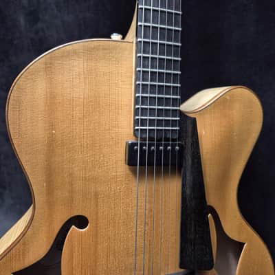 Dotson Hand-Carved Archtop Electric Guitar Made in USA - Natural Demo image 11