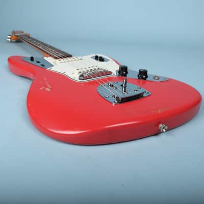 2014 Classic 60s Jaguar Fiesta Red Rosewood Electric Guitar image 4