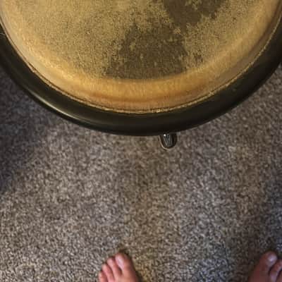 Toca Conga Drums with Stand 2016ish - Natural Wood Grain Finish - Orange Tint image 4
