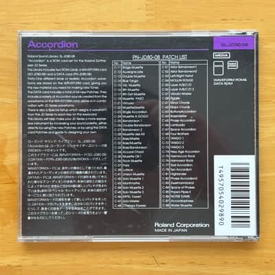 Roland SL-JD80-08  Accordion ROM Card SET // JD-800 & 990 image 2