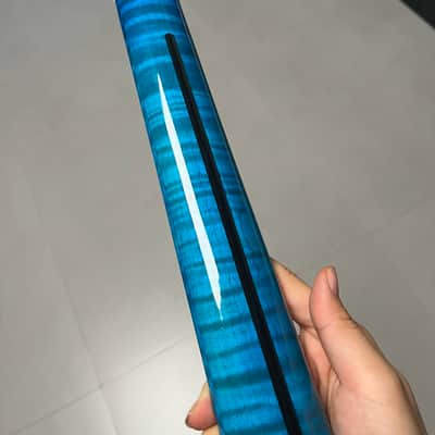 AAAAA Tele Blue Gloss Natural color Flame Maple Electric Guitar Neck Round stainless steel 22 frets hole 10mm image 10