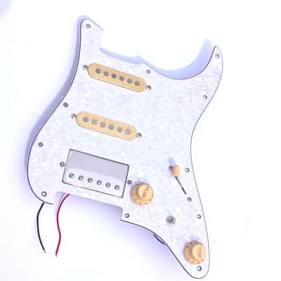 Hot Texas Blues loaded alnico V SSH Stagger Poles pickguard complete kit wired. image 3