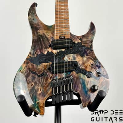 Legator Ghost X6F Multiscale Headless Electric Guitar w/ Bag - Coral image 8