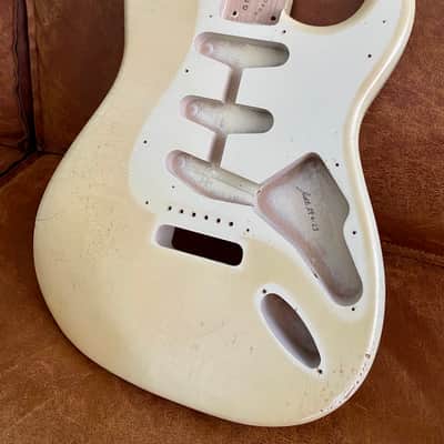 Golden Era Aged Guitars - Olympic White Strat Body image 2