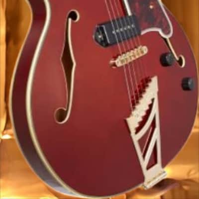 D'Angelico Excel 59 Fully Hollow Single Cutaway, Viola w/Case DAE59VIOGT image 5