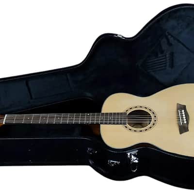 Washburn AF5K Apprentice Series Folk Body Spruce Top Mahogany Neck 6-String Acoustic Guitar w/Hard Case image 2