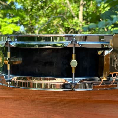 Noble & Cooley SS Classic Beech Piccolo Piano Black Gloss 14x3.75" 8 lug Solid Shell Snare Drum image 2