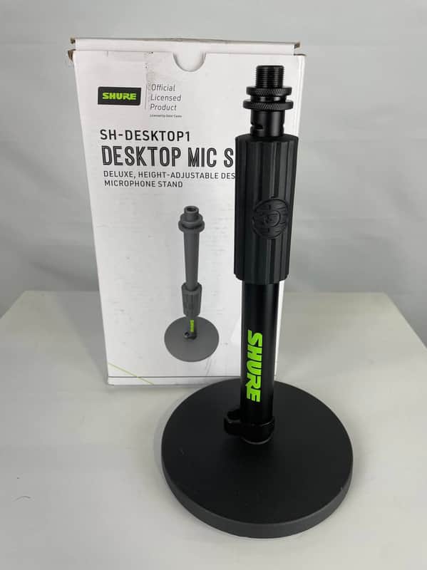 Shure by Gator SH-DESKTOP1 Round Base Desktop Microphone Stand, Black image 1