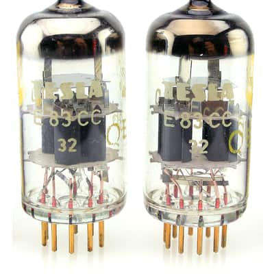 Matched Pair 1977 Tesla E83CC ECC83 ECC803S Gold Pin Military NOS Vacuum Tubes image 3