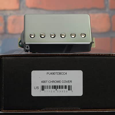 Gibson 490T Modern Classic Bridge Treble Humbucker Pickup - CHROME Cover  - 4 Conductor image 3