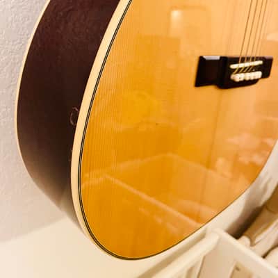 Washburn  F-10S Acoustic Folk Guitar Solid Spruce Top Mahogany Back Sides 2020 Natural/Cherry image 5