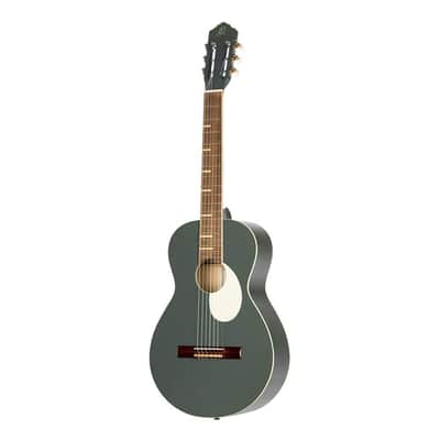 Ortega Guitars 6 Gaucho Series Nylon String Parlor Guitar w/Bag, Right, Platinum Grat (RGA-PLT) image 3