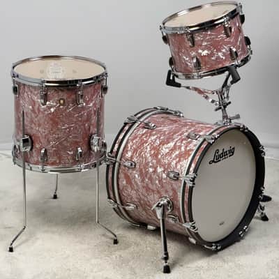 Ludwig 18/12/14" Classic Maple Jazzette Drum Set - Rose Marine Pearl image 4