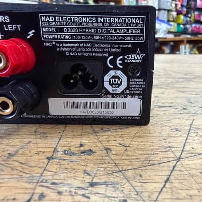 Used NAD D3020 Hybrid Digital Amplifier with Power Cable image 9