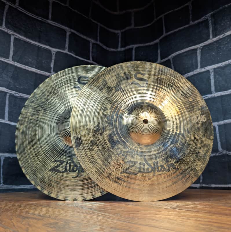 Zildjian S Series 14" Mastersound Hi‑Hat Cymbals – Brilliant Finish – Cutting, Bright, Modern Hi‑Hat Tone – Mastersound Wavy Bottom image 1