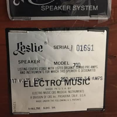 Leslie Speaker Model 700 image 4