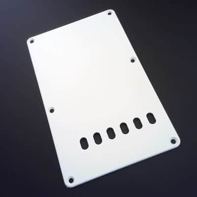True Custom Shop® 1 ply Matte WHITE 6 Hole Tremolo Cover for Fender Stratocaster image 1