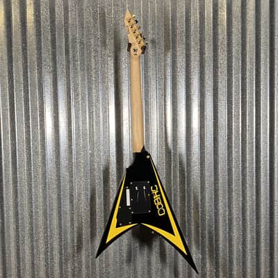 ESP LTD Alexi Laiho Arrowhead SE Black Yellow Pinstripe Guitar & Case USED #1975 image 8
