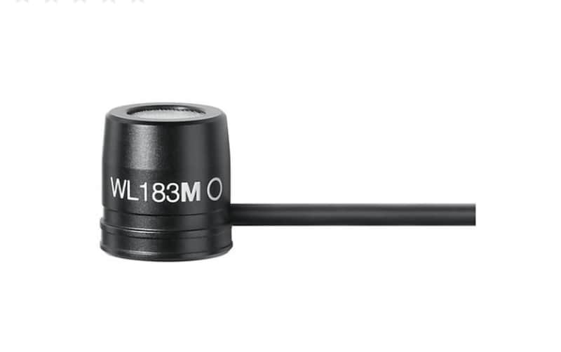 Shure WL183MB/O Omnidirectional Lavalier Microphone w/ TA4F Connector 2025 - Present - Black image 1