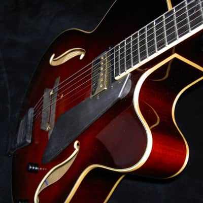 Carved Solid Wood Peerless Cremona Jazz Archtop Electric Guitar w case (small repair on the top) image 8