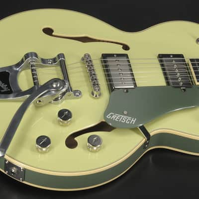 Gretsch 2020 G6659T Players Edition Broadcaster Jr. Two-Tone Smoke Green Made in Japan image 2