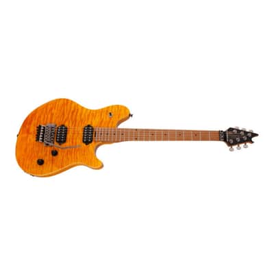 EVH Wolfgang Standard QM 6-String Electric Guitar with Basswood Body and Baked Maple Fingerboard (Right-Handed, Trans Amber) image 3