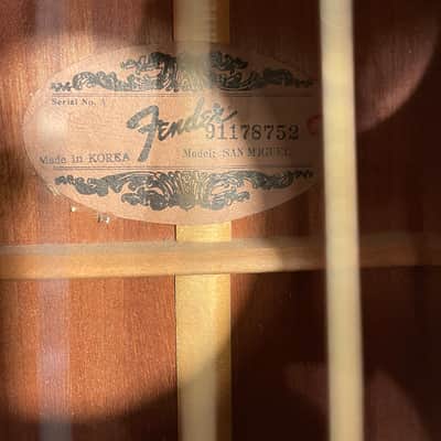 Fender San Miguel California Series Natural Lefty Left-Handed Acoustic Guitar image 5